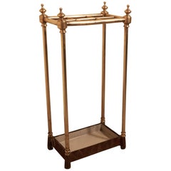 Victorian Brass and Cast Iron Walking Stick Stand or Umbrella Stand