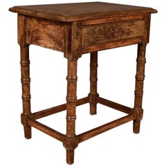 Antique Faux Bamboo Lamp Table