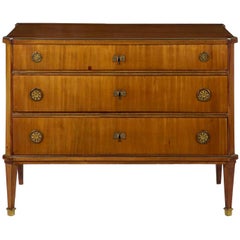 Early 19th Century Empire Mahogany Antique Commode Chest of Drawers