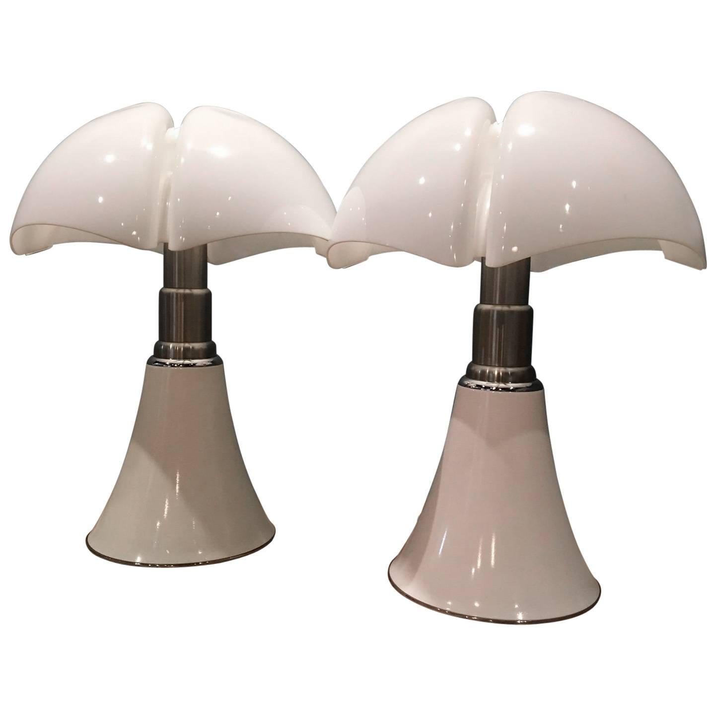 Colosal Pair of Gae Aulenti "Pipipstrello" Lamps, 1965