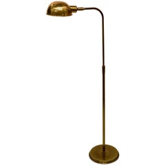 Multidirectional Floor Lamp in Patinated Brass by Frederick Copper Lighting