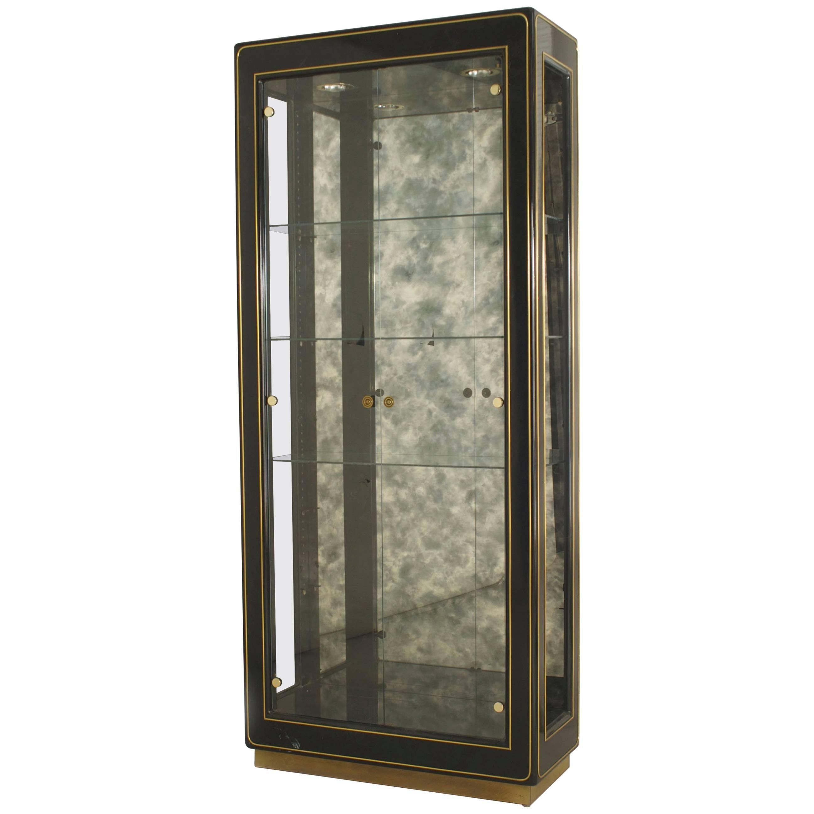 American Mid-Century Modern Ebonized Vitrine For Sale