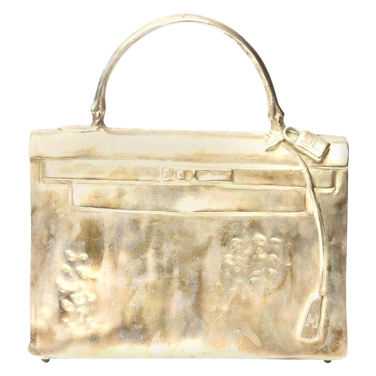 Silvered Bronze French Christian Maas Birkin Bag Sculpture & Art Limited Edition For Sale