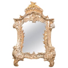 Small 18th Century Carved Wood Venetian Mirror