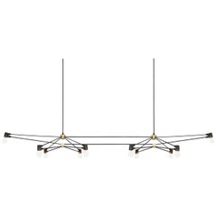 Double Cord Chandelier Black