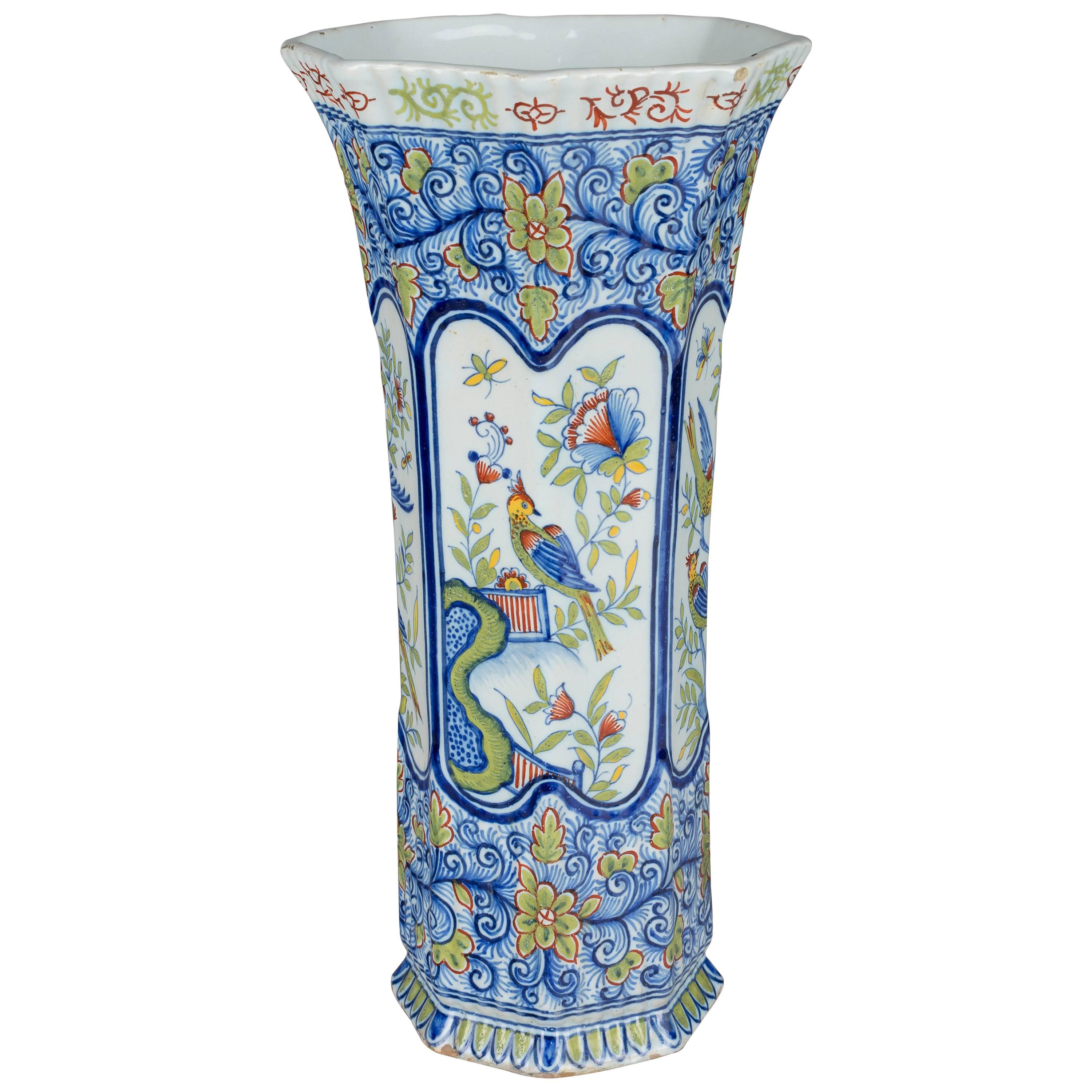 19th Century French Desvres Faience Vase