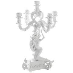 Seletti "Burlesque - Le Sirene Sexy" Five-Arm Candelabra in White