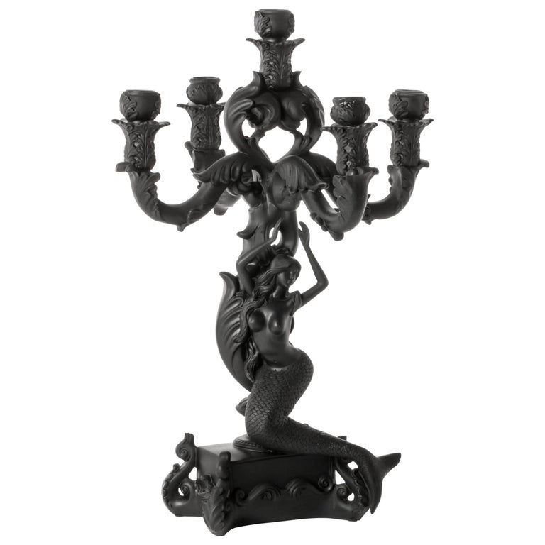 Seletti 'Burlesque Le Sirene Sexy' Five-Arm Candelabra Black For Sale at  1stDibs