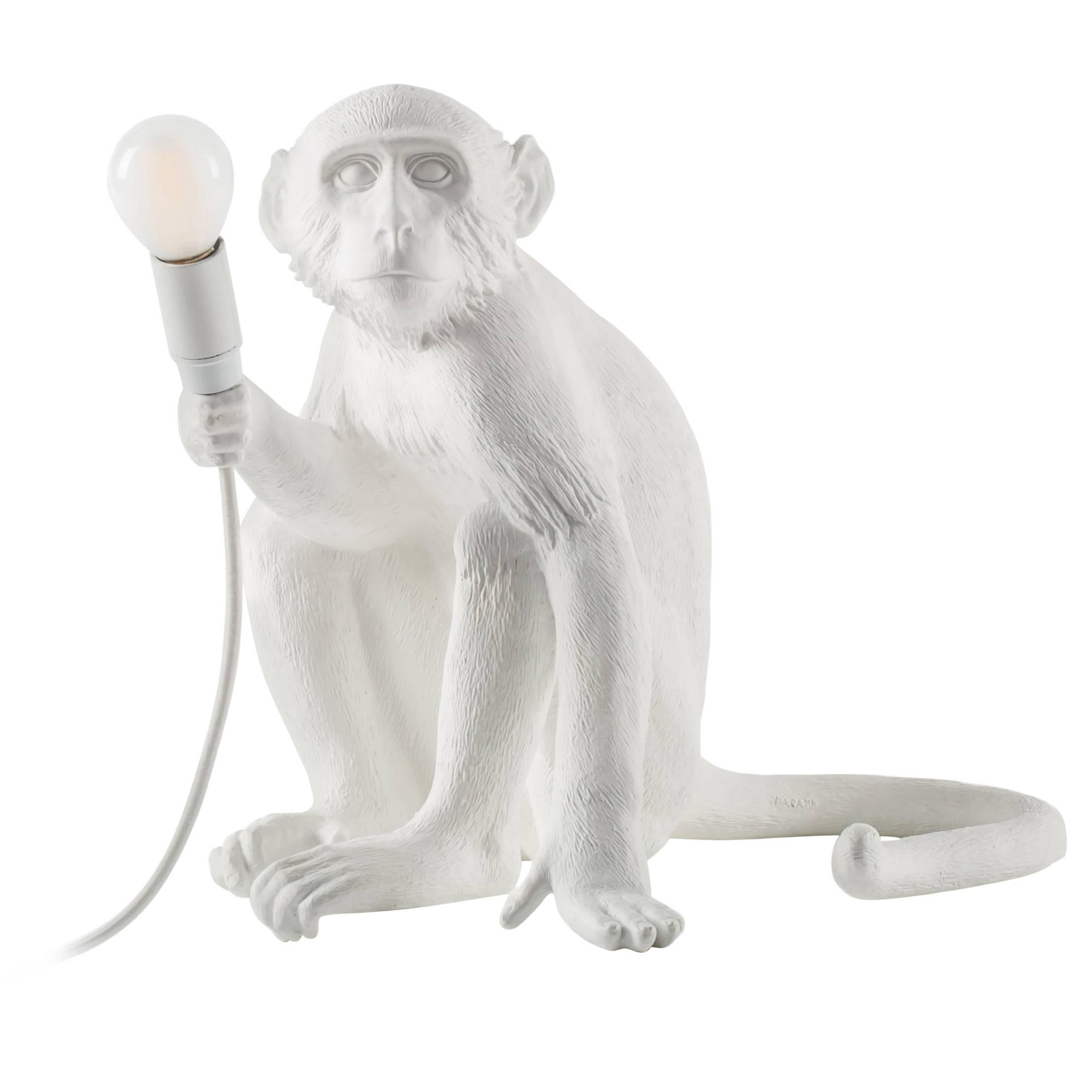 Seletti Resin Lamp "Monkey Lamp-Us", Sitting