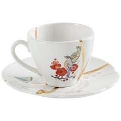 Seletti "Kintsugi-N'2" Coffee Cup with Saucer in Porcelain