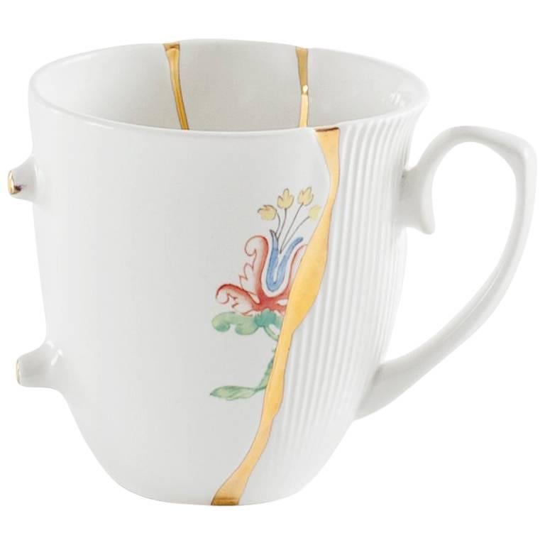 Seletti "Kintsugi-N'2" Mug in Porcelain For Sale