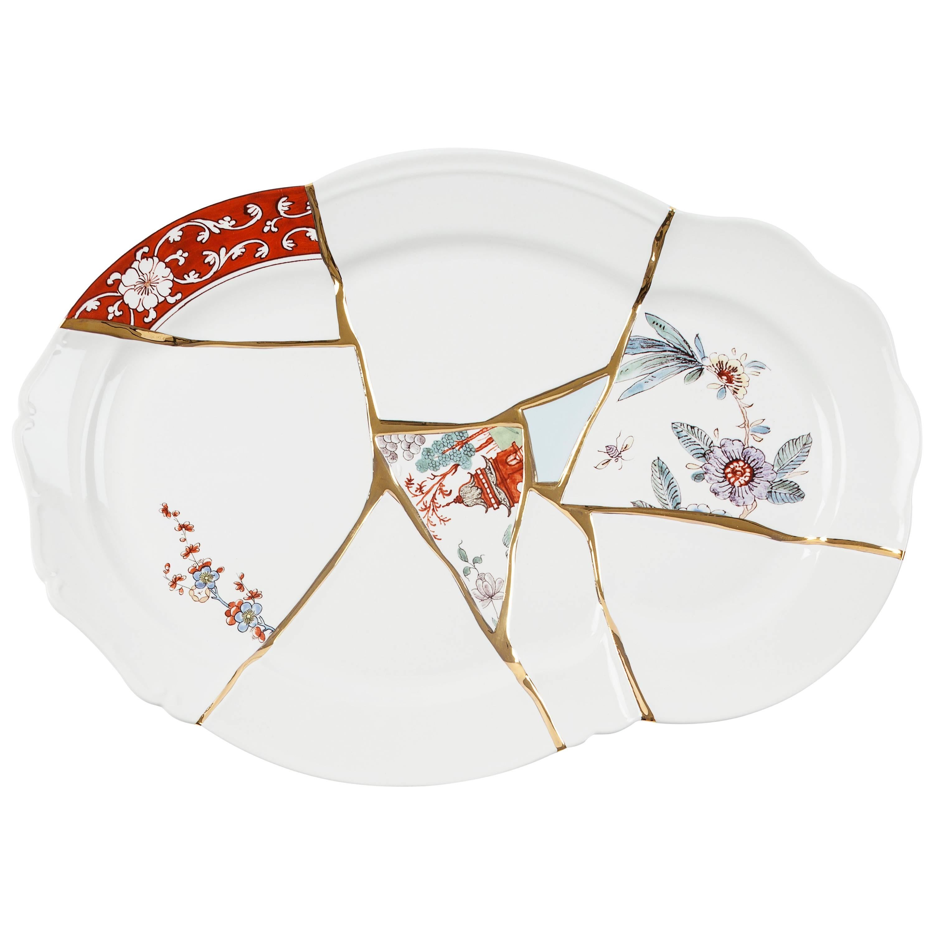 Seletti "Kintsugi" Tray in Porcelain
