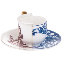 Tazza da caffè con piattino Seletti "Hybrid-Eufemia" in porcellana