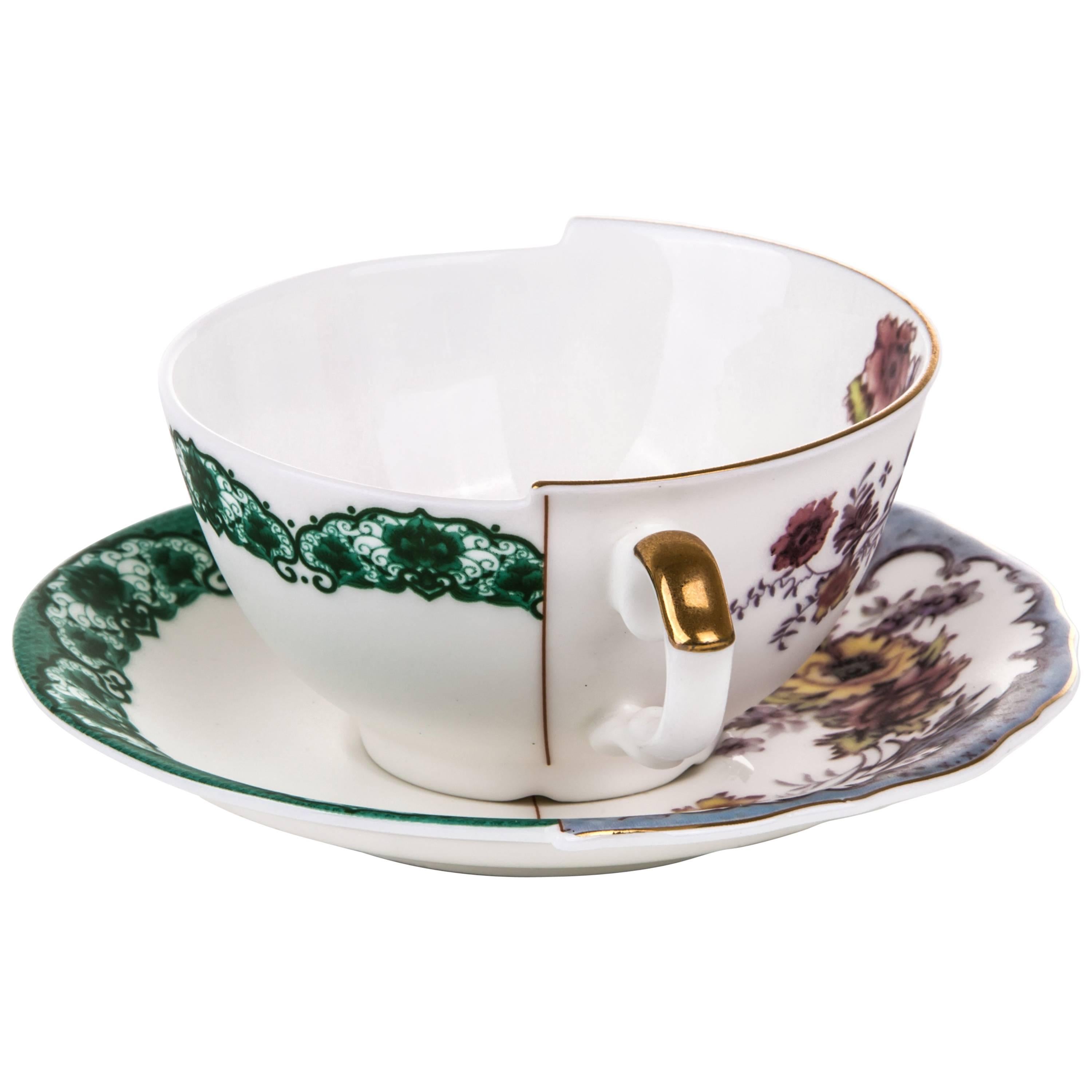 Seletti "Hybrid-Isidora" Teacup with Saucer in Porcelain