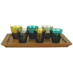 Set of Six Scandinavian Modern Liquor Glasses by Kaj Franck for Nuutarjavi