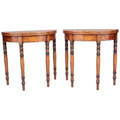 Antique Pair of 19th Century Mahogany Card Tables