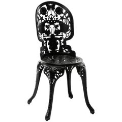 Silla de aluminio "Muebles de jardín industriales" de Seletti, negra