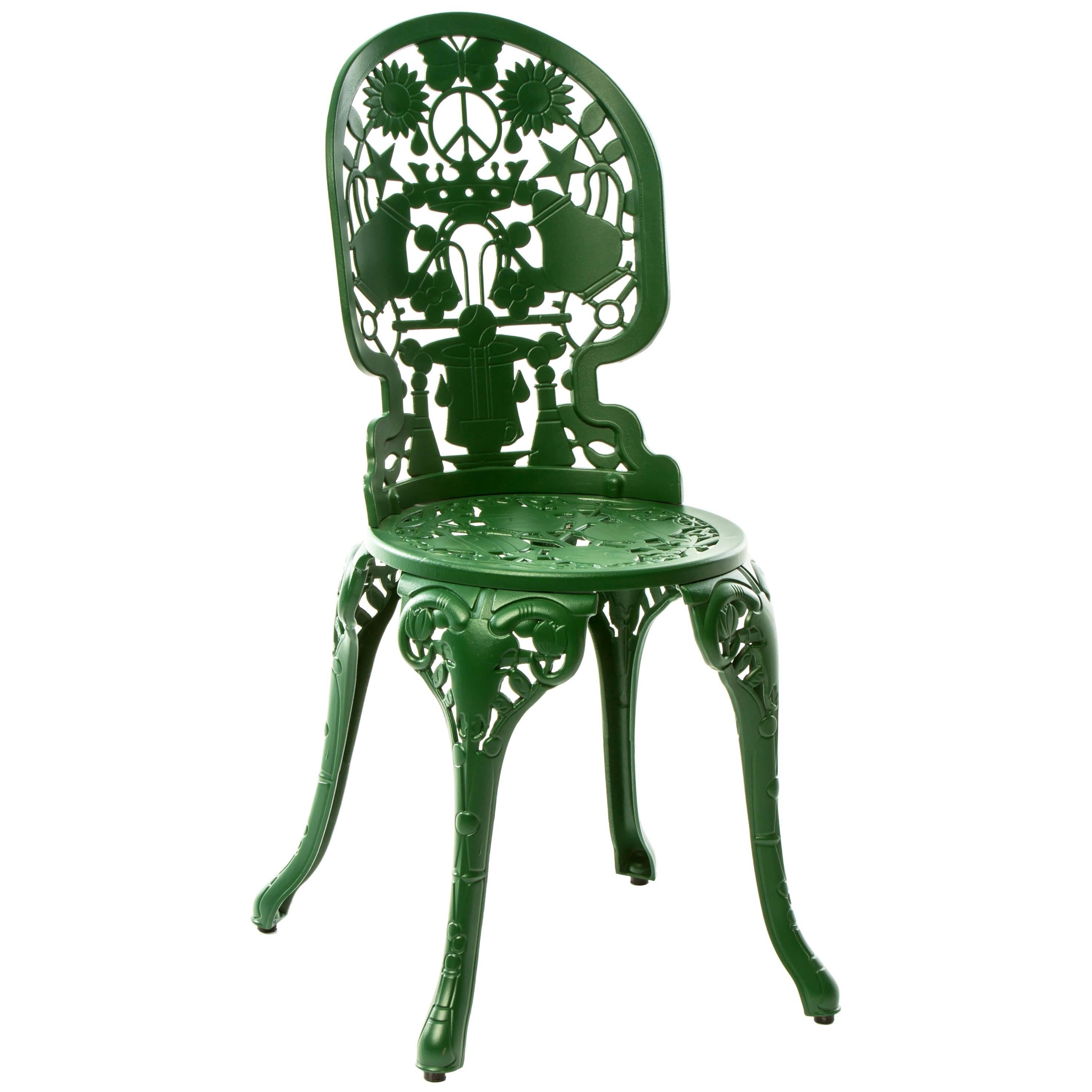 Aluminium Chair "Industry Garden Furniture" by Seletti, Green