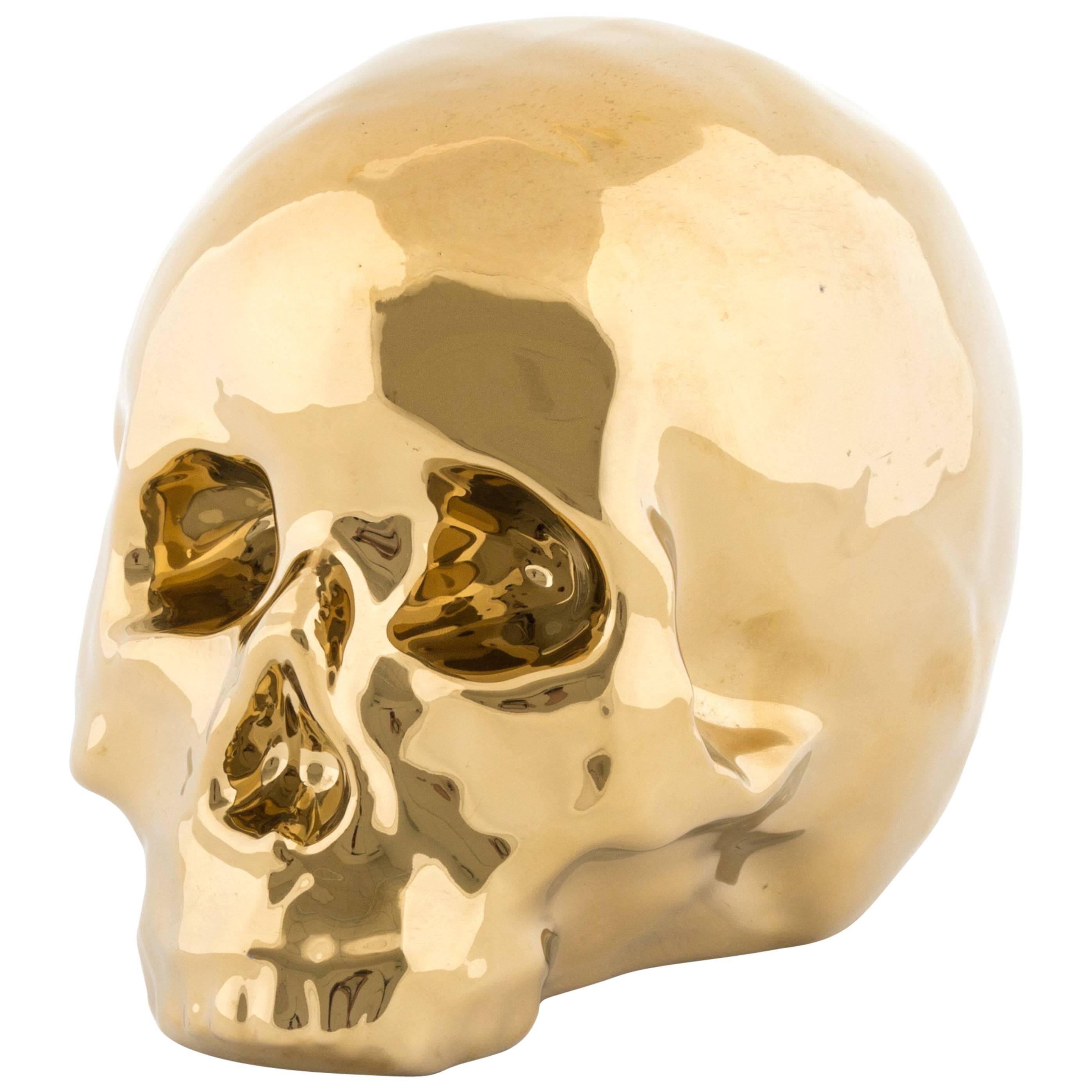 Seletti Limited Gold Edition "My Skull" in Porcelain