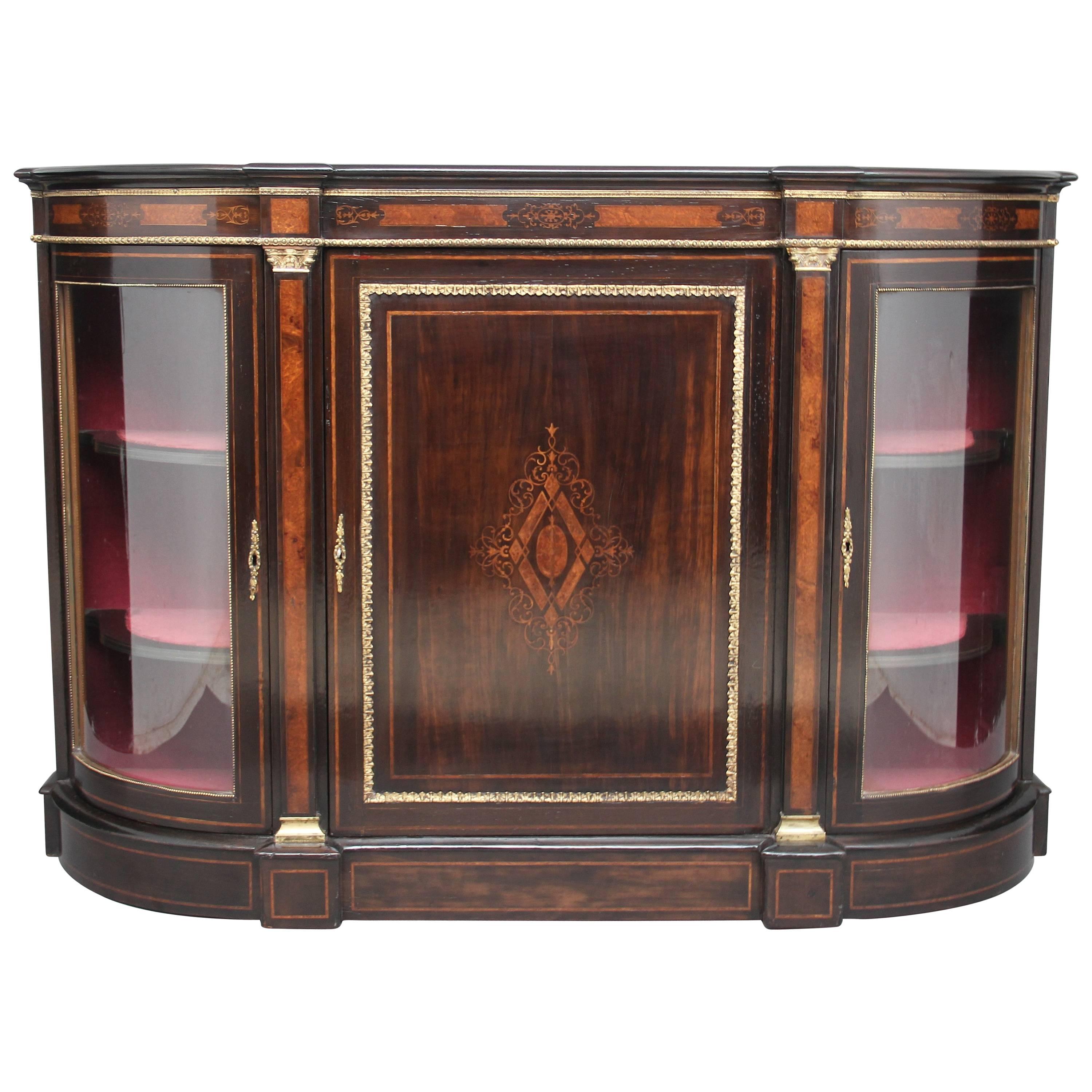 19th Century Ebonised and Inlaid Credenza