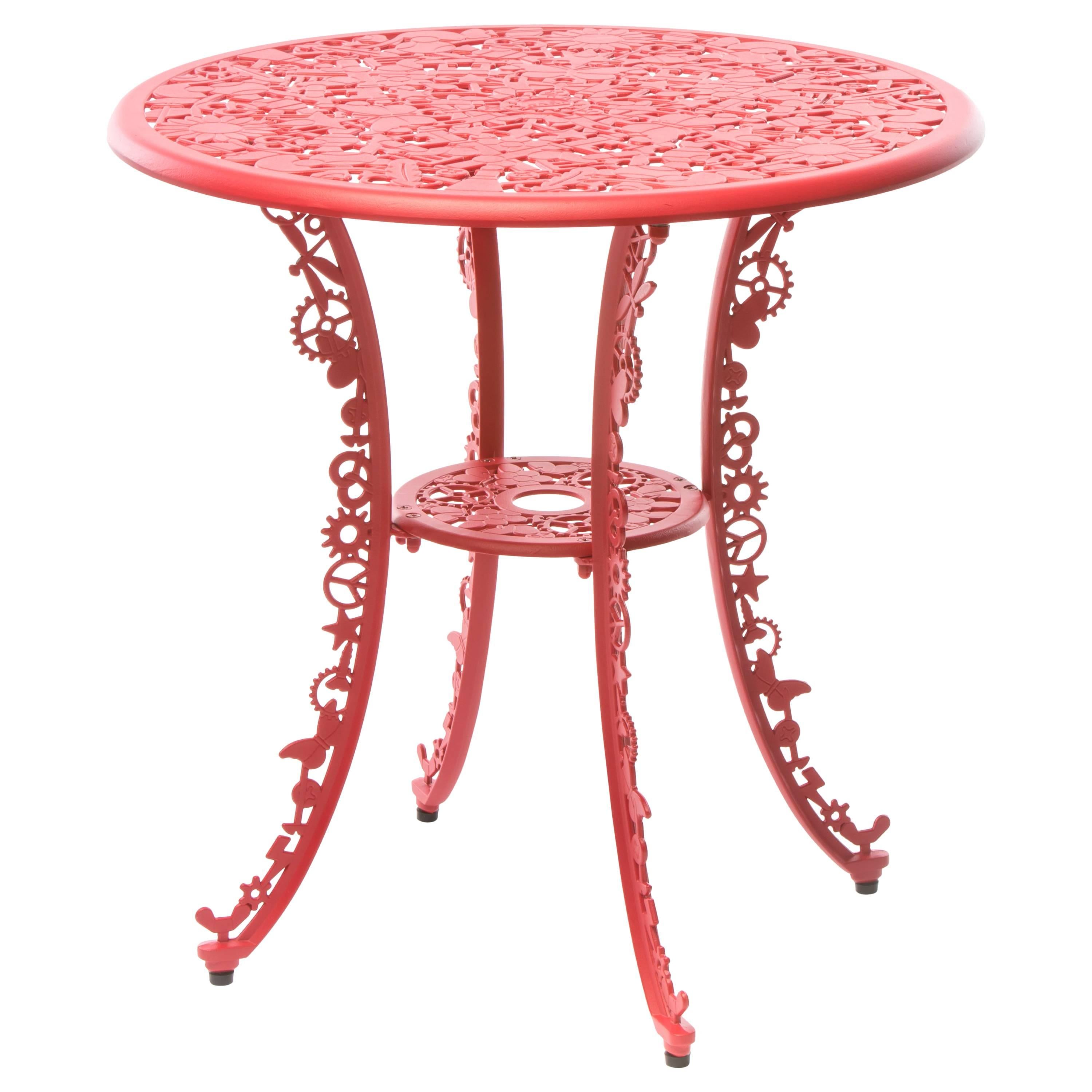Aluminum Table "Industry Garden Furniture" by Seletti, Red