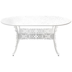 Aluminum Oval Table "Industry Collection" by Seletti, White