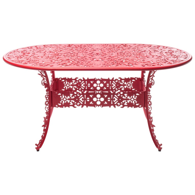 Aluminium Oval Table Industry Collection By Seletti Green For Aluminium Oval Table Industry Collection By Seletti