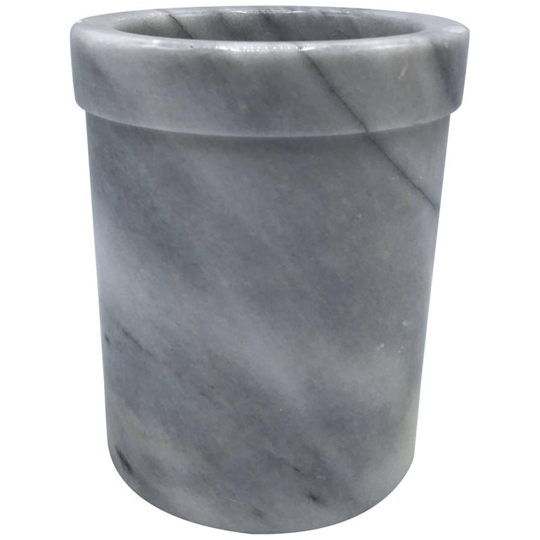 1970s Italian Carrara Marble Wine Bottle Chiller at 1stDibs