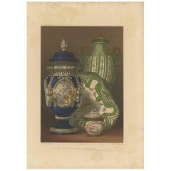 Pl. 14 Used Print of Sèvres Porcelain by Bedford, circa 1857