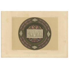 Impression ancienne de porcelaine de Vienne Pl. 16 par Bedford, vers 1857