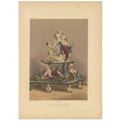 Pl. 17 Antiker Druck von Capodimonte Porzellan von Bedford, um 1857