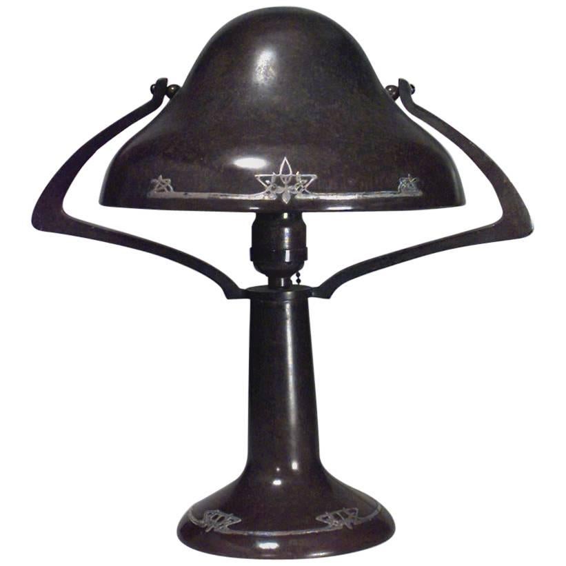 American Mission Heintz Art Metal Patinated Metal Table Lamp