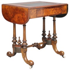 Antique 19th Century Burr Walnut Writing Table