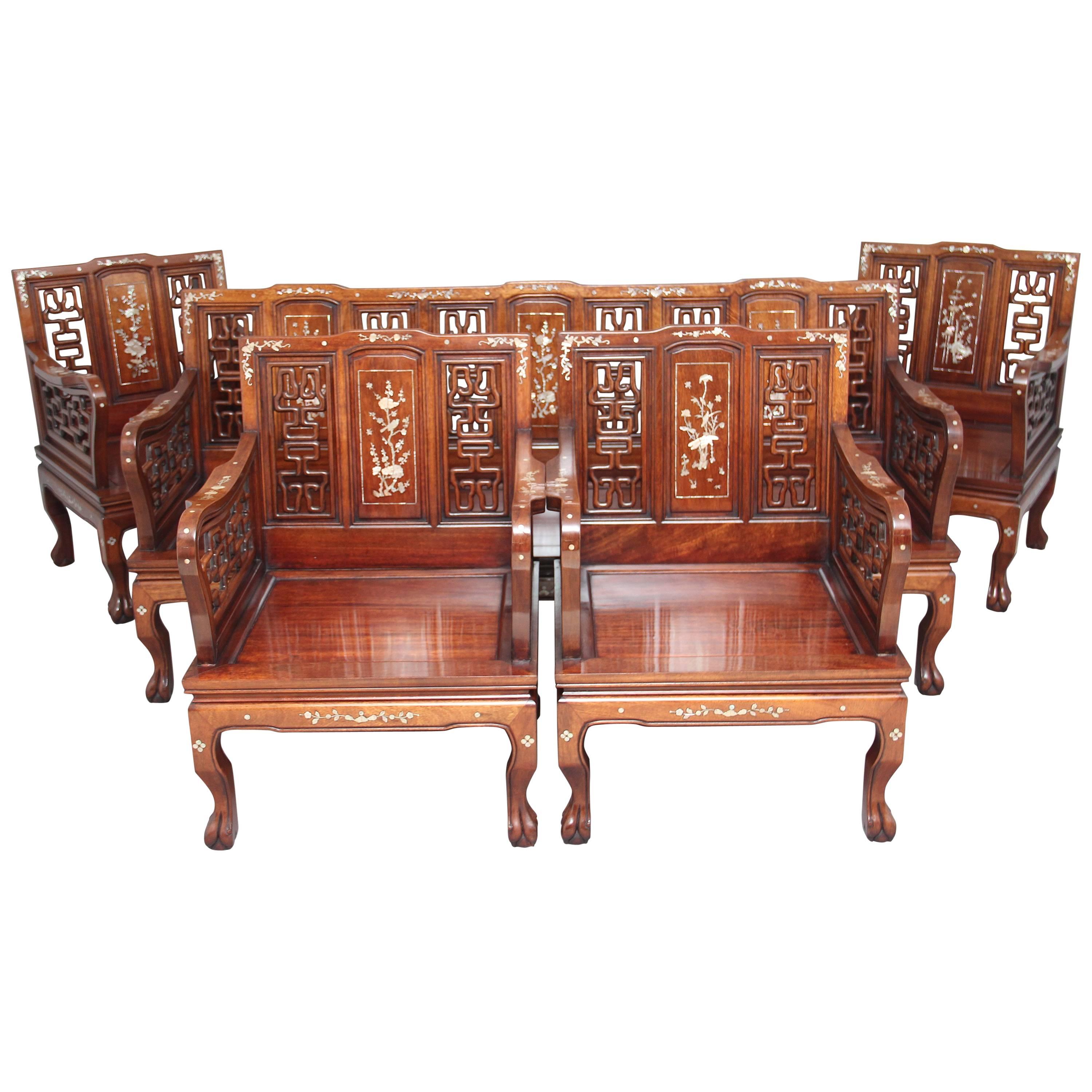 Early 20th Century Chinese Five-Piece Suite