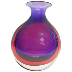 Archimede Seguso Vase, Murano, Signed, 1950s