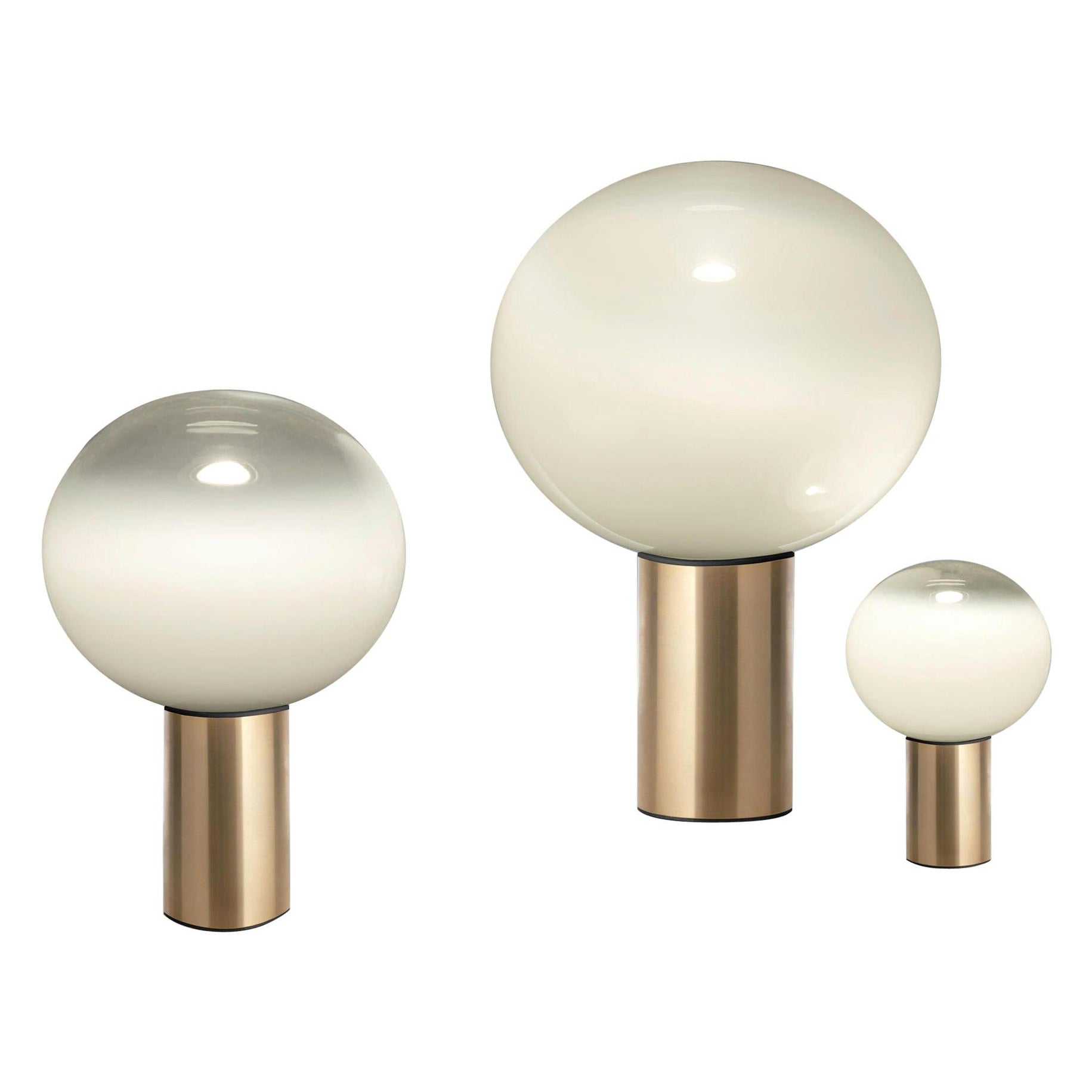 Mattheo Thun 'Laguna 16' Tischlampe aus Glas und Goldmetall für Artemide, Mattheo Thun