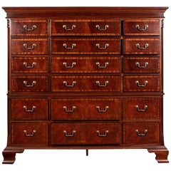 Vintage Ethan Allen 18th Century Style Tall Mahogany Mule Chest with Multiple Drawers