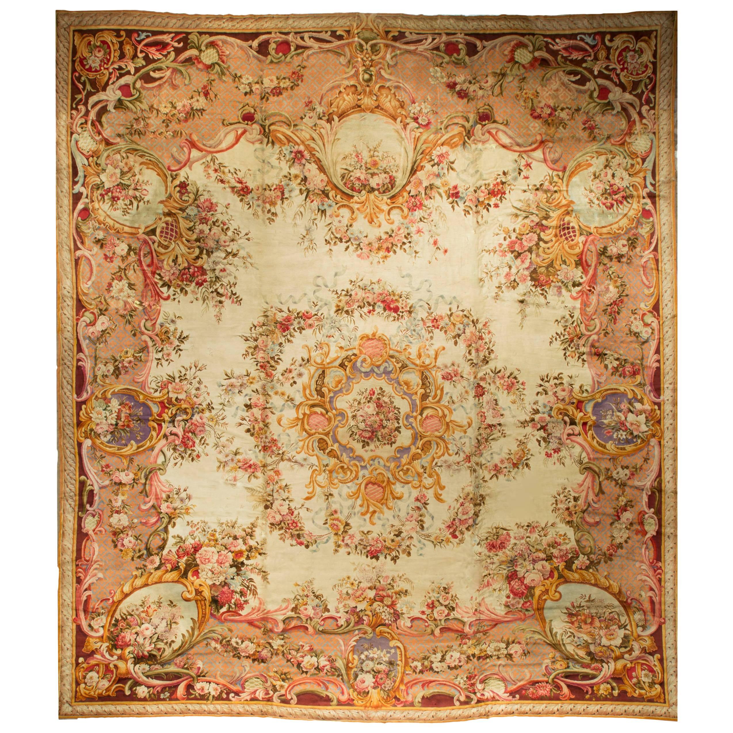 Antique Oversize French Savonnerie Rug, circa 1890 22' x 24'