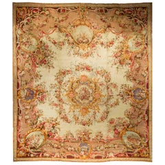 Tapis de Savonnerie français surdimensionné ancien, vers 1890 22' x 24'