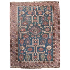 Antique Hand-Knotted Persian Shirvan Tribal Oriental Rug, circa 1900