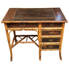 Superb 19th Century English Bamboo Desk