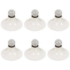 Set of Six Ceiling Lamps Model Teti Designed by Vico Magistretti for Artemide