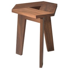 100xbtr Contemporary Tri Stool or Side Table in Walnut