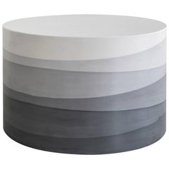 Drum Coffee Table White Cement And Crystal Quartz By Fernando Fade Coffee Table Black Cement By Fernando Mastrangelo