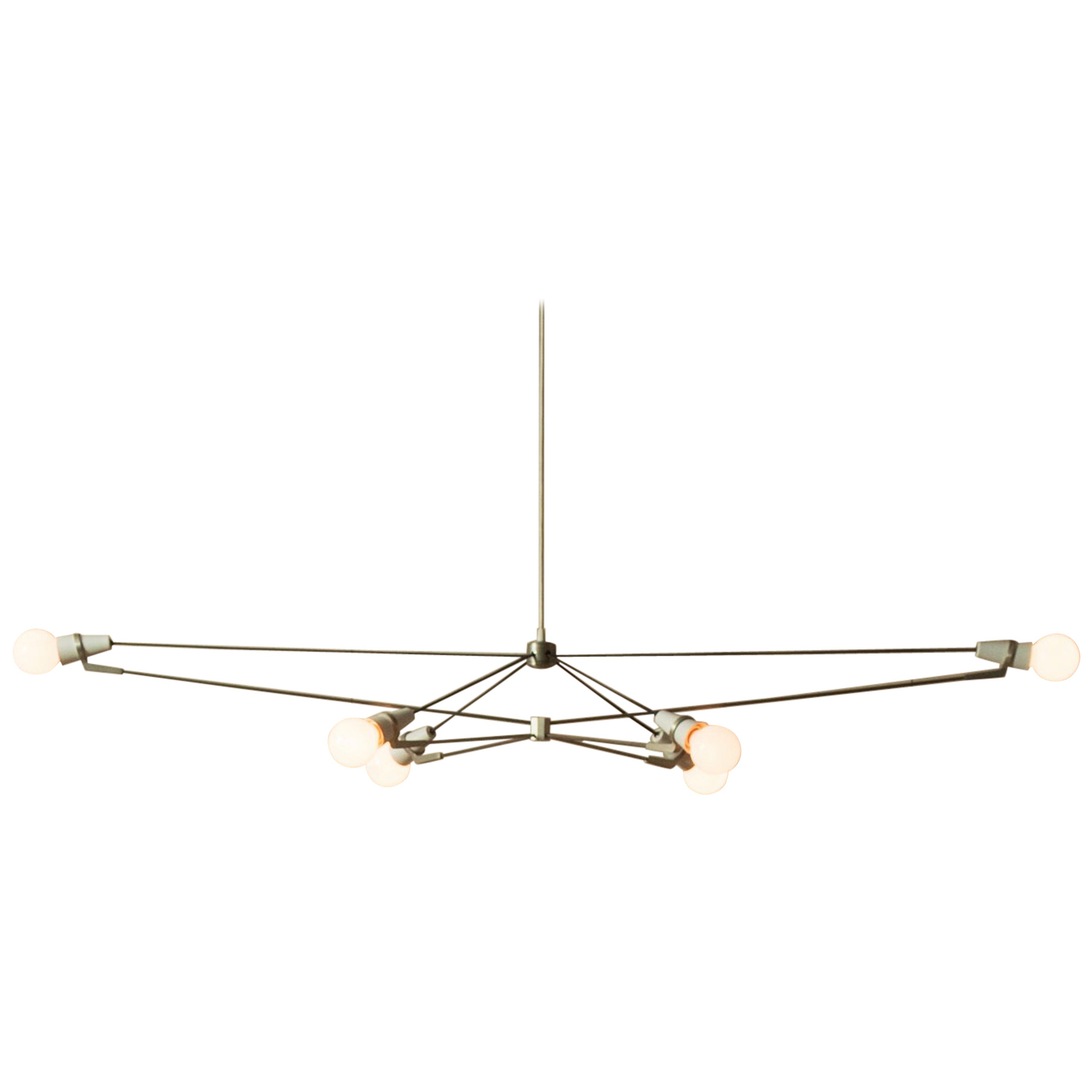 Long Hood Chandelier in White Oak by Brendan Ravenhill For Sale at 1stDibs