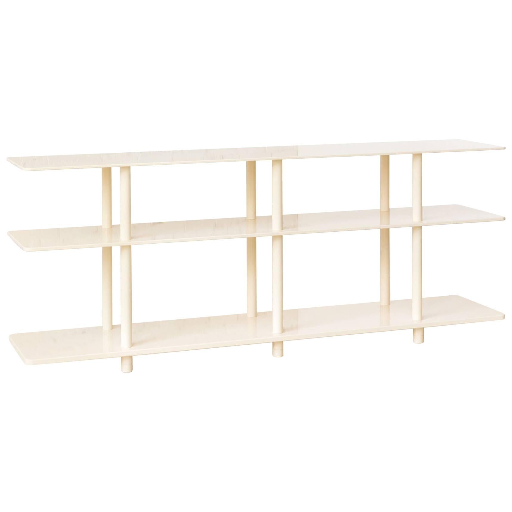 Contemporary Strata Low Shelf in Powder Coated Aluminum by Fort Standard For Sale