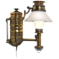 Very Rare 1800s Adams & Westlake Railroad Dining Car Oil Lamp