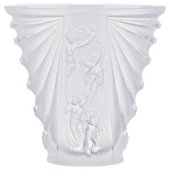 Vaso Lalique Naiades in cristallo trasparente