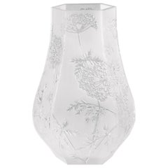 Vaso Lalique Ombelles in cristallo trasparente