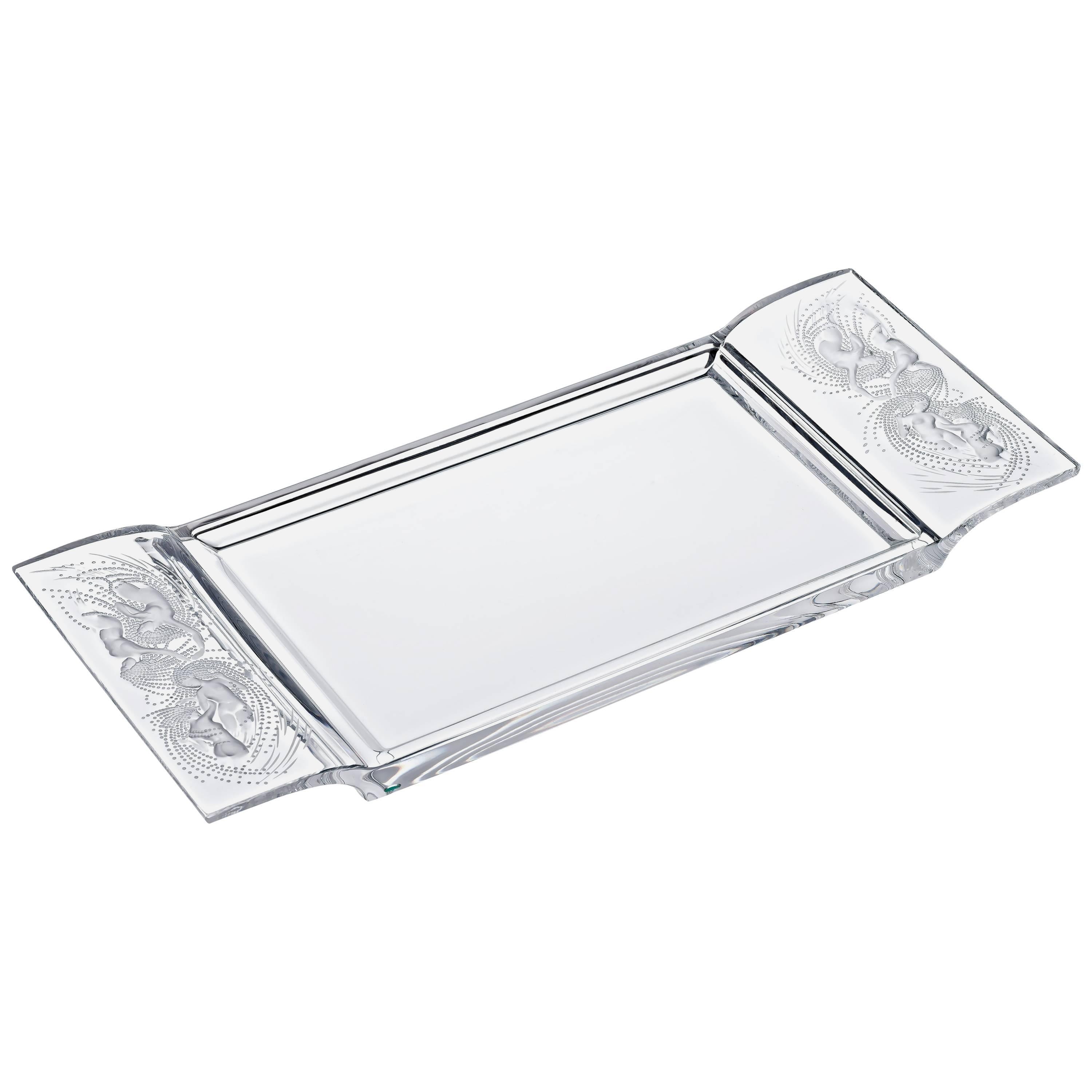 Lalique Naiades Tray Clear Crystal For Sale